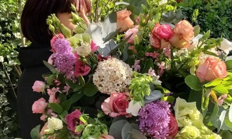 Bouquet châmpetre pastel